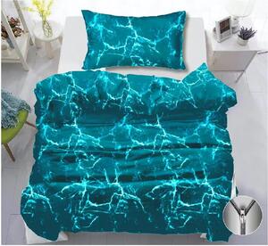 Pamučna posteljina TEMPESTA tirkizna Dimenzije posteljine: 70 x 90 cm | 140 x 200 cm