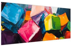 Slika - Šarene kocke (120x50 cm)