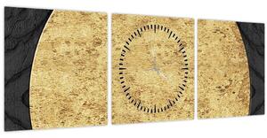 Slika - Zlatna struktura N⁰2 (sa satom) (90x30 cm)