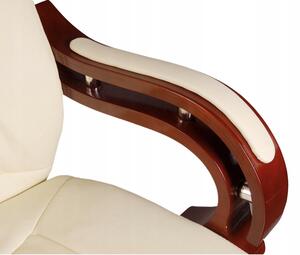 Bež stolica za masažu s drvenim naslonima za ruke BSL005M