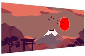 Slika - Planine Fuji (120x50 cm)