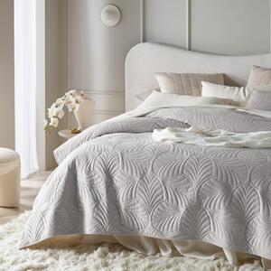 Prekrivač za krevet od velura u svijetlo sivoj boji Feel 170 x 210 cm