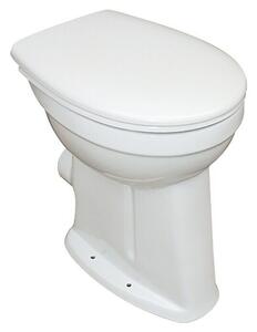 Camargue Set stajaća WC školjka s daskom Plus 100 (S rubom za pranje, Bez posebne glazure, Oblik ispiranja: Plosnato, WC odvod: Vodoravno, Bijele boje)