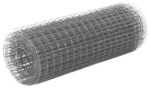 VidaXL Žičana mreža od čelika s PVC oblogom za kokoši 10 x 0,5 m siva