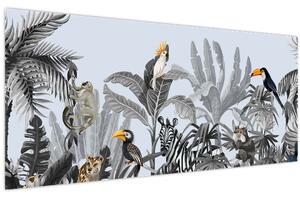 Slika - Ilustrirana džungla (120x50 cm)