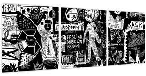 Slika - Grafiti (sa satom) (90x30 cm)
