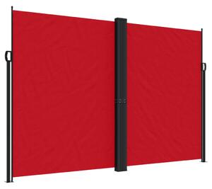 VidaXL Uvlačiva bočna tenda crvena 220 x 1000 cm