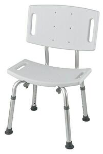 Careosan Stolica za kupaonicu (75 cm - 92 cm, Opteretivost: 110 kg, Bijelo-srebrne boje)