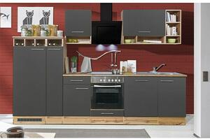 Respekta Kuhinjski komplet (Širina: 310 cm, Sive boje, S električnim uređajima)