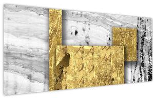 Slika - Zlatni kvadrati N⁰1 (120x50 cm)