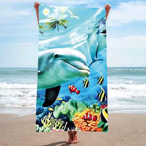 Ručnik za plažu sa delfinom Širina: 100 cm | Duljina: 180 cm