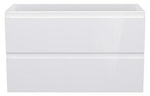 Camargue Espacio Kupaonski ormarić za ugradbeni umivaonik (100 x 46 x 60 cm, 2 ladice, Gama bijela sjaj)