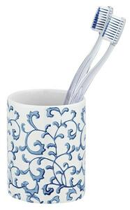 Wenko Kupaonska čaša Mirabello (Promjer: 8 cm, Keramika, Bijelo-plave boje)