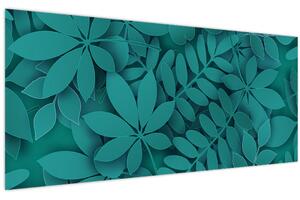 Slika - Tirkizno lišće (120x50 cm)