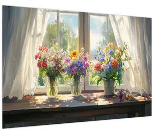Slika - Buket kraj prozora (90x60 cm)