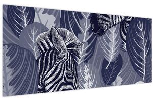 Slika - Plave zebre (120x50 cm)