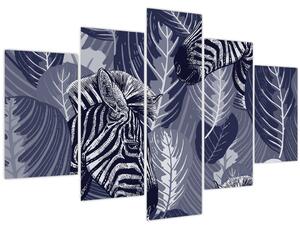 Slika - Plave zebre (150x105 cm)