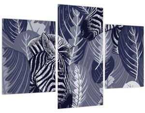Slika - Plave zebre (90x60 cm)