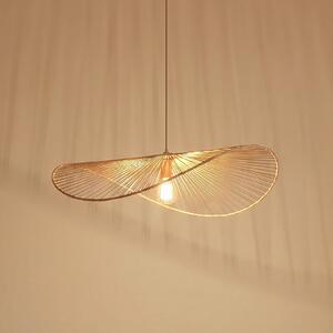 Lindby viseća lampa Valdorin, bež, papir, duljina 75 cm, prigušiva, Bež, Dnevni boravak/blagovaonica, Papirnati karton