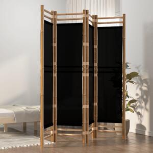 VidaXL Sklopiva sobna pregrada s 4 panela 160 cm od bambusa i platna