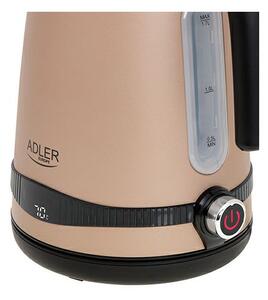 Adler water heater 1,7L with LCD screen / temperature setting champagne color AD1295