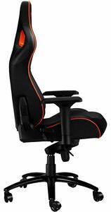CANYON Corax GС-5 Gaming chair, PU leather, Cold molded foam, Metal Frame , Frog mechanism, 90-165 dgree, 4D armrest, Tilt Lock, Class 4 gas lift, metal 5 Stars Base, 60mm PU caster,black+Orange