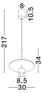 EDEM VISILICA LED/3000K/8W/590Lm/CRNA NL9870043