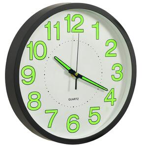 VidaXL 325166 Luminous Wall Clock Black 30 cm