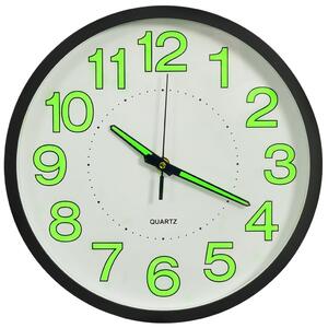 VidaXL 325166 Luminous Wall Clock Black 30 cm