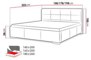 Zondo.hr Bračni krevet 160cm Lanzadora (krem). 1122420