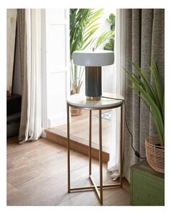 Bijelo-zelena stolna lampa s metalnim sjenilom (visina 37,5 cm) Serenella - Kave Home