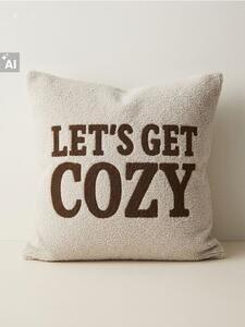 Sinsay - Dekorativna navlaka za jastuk s natpisom „Let's get cozy“