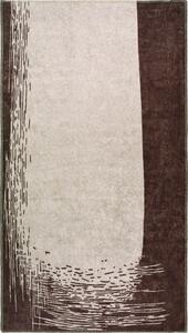 Tamno smeđe-krem perivi tepih 80x50 cm - Vitaus