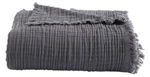 Sivi pamučni prekrivač za bračni krevet 200x250 cm Cuenca - Mijolnir