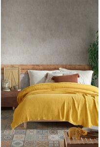 Žuti pamučni prekrivač za bračni krevet 200x250 cm Cuenca - Mijolnir