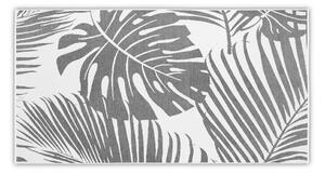 Sivi ručnik za plažu 180x100 cm Leaf - Foutastic