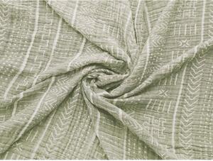 Prekrivač od zelenog muslina za bračni krevet 220x240 cm Etno - Mijolnir
