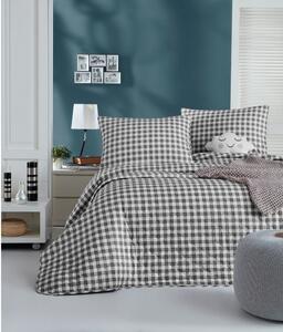 Sivi pamučni prekrivač za bračni krevet 200x250 cm Love - Mijolnir