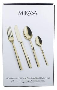 Inox pribor za jelo u setu od 16 komada u zlatnoj boji Mikasa Diseno - Kitchen Craft