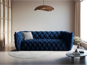 Tamno plava baršunasti sofa 228 cm Flandrin – Interieurs 86