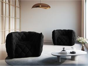 Crna baršunasti fotelja Flandrin – Interieurs 86