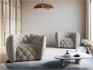 Bijela/krem baršunasti fotelja Flandrin – Interieurs 86