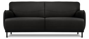 Crna kožna sofa Windsor & Co Sofas Neso, 175 x 90 cm
