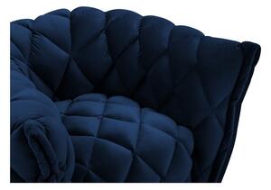 Tamno plava baršunasti fotelja Flandrin – Interieurs 86