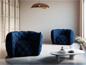 Tamno plava baršunasti fotelja Flandrin – Interieurs 86