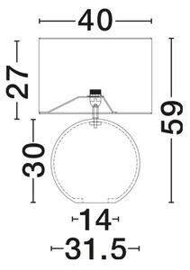 EVER 40 STOLNA SVJETILJKA DRVO/TKANINA E27 1X12W IP20 NL9001127