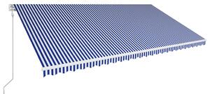 VidaXL Tenda na automatsko uvlačenje 600 x 300 cm plavo-bijela