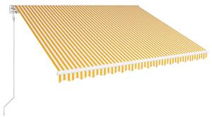 VidaXL Tenda na automatsko uvlačenje 400 x 300 cm žuto-bijela