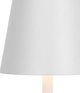 Vanjska podna svjetiljka bijela uklj. LED s punjivim dimerom na dodir - Jackson