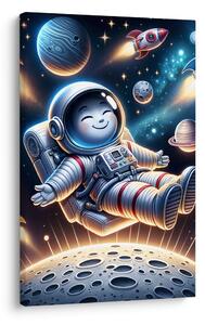 Slika sretan astronaut u svemiru